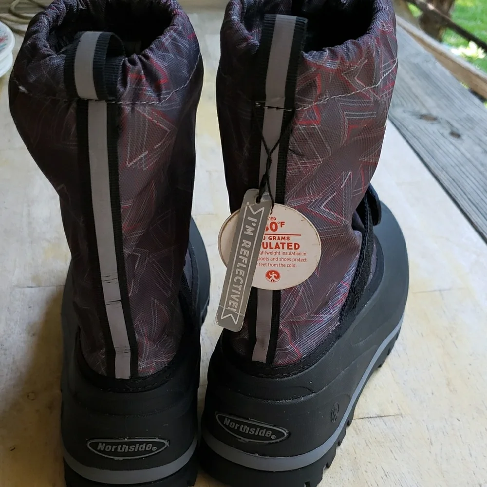 Northside Black and Purple Winter Boots Rugged Insulated Design